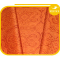 African Ghalila Textiles New Orange Cotton Jacquard Fabric Bazin Riche For Women Clothes